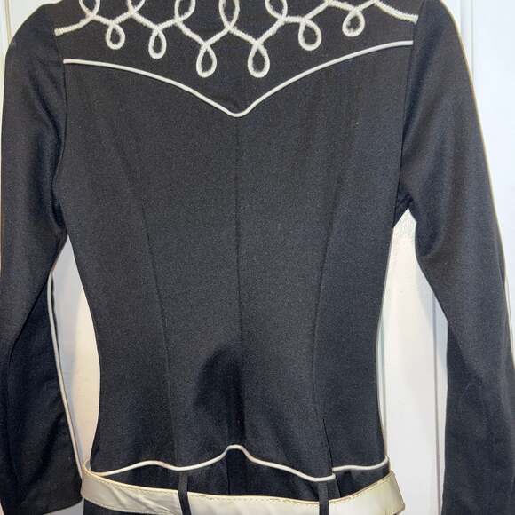 Vintage Western Jumpsuit  w/belt- Black sz 11-12, - Picture 6 of 8